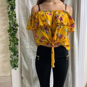 Floral off the shoulder top